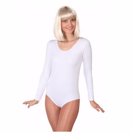 Langarm-Body weiß für Kinder und Damen Gr. 116-3XL Kostüm-Zubehör Garde Tanzsport Fasching Karneval Mottoparty Kinderfasching Langarm-Body weiß für Kinder und Damen Gr. 116-3XL Kostüm-Zubehör Garde Tanzsport Fasching Karneval Mottoparty Kinderfasching