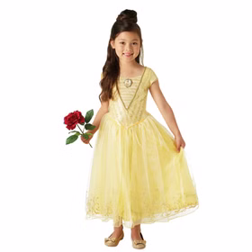 Die Schöne und das Biest Belle Kostüm für Kinder 3-4 Jahre Kleid gelb SALE Fasching Karneval Mottoparty Kinderfasching Prinzessin