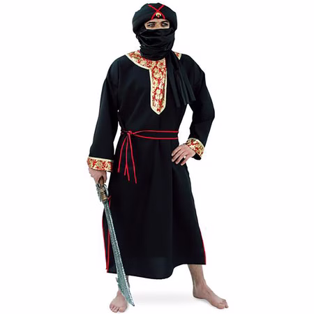 Beduinen Kostüm Herr der Wüste für Herren Gr. L-XXL schwarz Wüstenscheich Araber Tunesien Marokko andere Länder Fasching Karneval Mottoparty Beduinen Kostüm Herr der Wüste für Herren Gr. L-XXL schwarz Wüstenscheich Araber Tunesien Marokko andere Länder Fasching Karneval Mottoparty