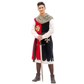 Ritter Kostüm Kreuzritter Leonhardt für Herren Gr. M/L mehrfarbig SALE Mittelalter Fasching Karneval Mottoparty Mittelalterfest Ritterfest