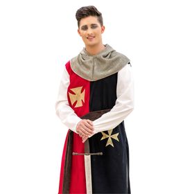 Ritter Kostüm Kreuzritter Leonhardt für Herren Gr. M/L mehrfarbig SALE Mittelalter Fasching Karneval Mottoparty Mittelalterfest Ritterfest