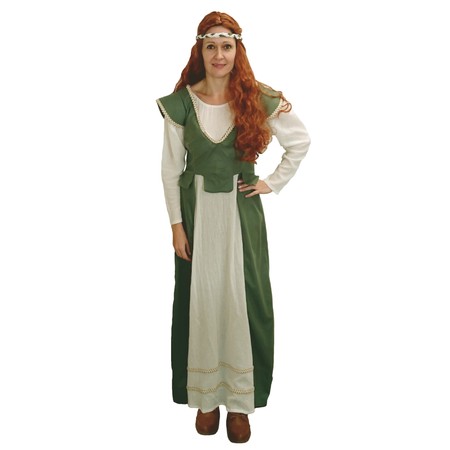 Mittelalter Kostüm Magd Anna Kleid grün für Damen