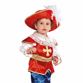 Musketier Kostüm Aron für Kinder Gr. 80- 92 Mittelalter Märchen Fasching Karneval Mottoparty Kinderfasching Die drei Musketiere