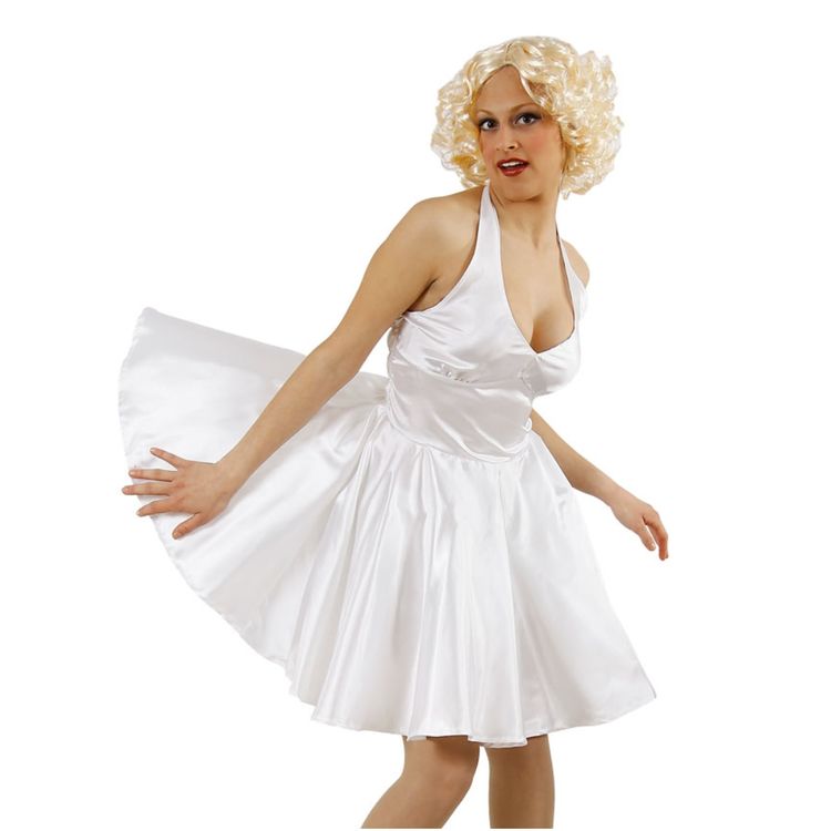 Marilyn Kostüm Filmstar aus Hollywood für Damen Marilyn Kostüm Filmstar aus Hollywood für Damen Gr. S-XL Kleid weiß Filmstar Film & Fernsehen SALE Fasching Karneval Mottoparty
