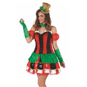 Casino Kostüm Lady Las Vegas für Damen Gr. S- XL Kleid Kartenspiel Fasching Karneval Mottoparty