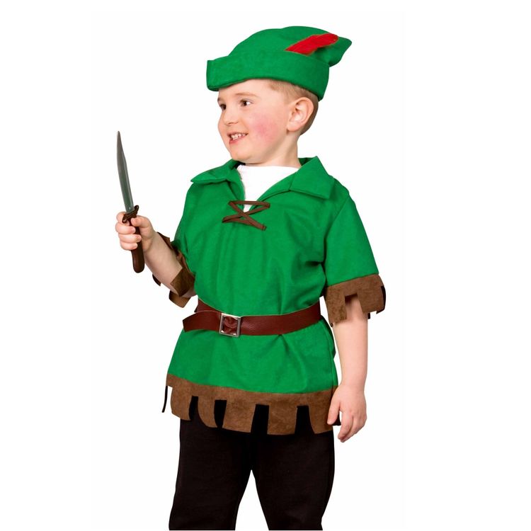 Robin Hood Kostüm Junior für Kinder Robin Hood Kostüm Junior für Kinder Gr. 92-128 grün Filmheld Fasching Karneval Mottoparty