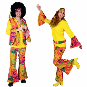 Hippie Kostüm Mrs. Yellow Partnerkostüm