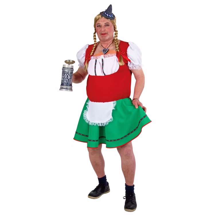 Männer Dirndl Wiesnmadl für Herren Gr. 48-58 Oktoberfest Kleid Wiesn Fasching Karneval Mottoparty JGA Männer Dirndl Wiesnmadl für Herren Gr. 48-58 Oktoberfest Kleid Wiesn Fasching Karneval Mottoparty JGA