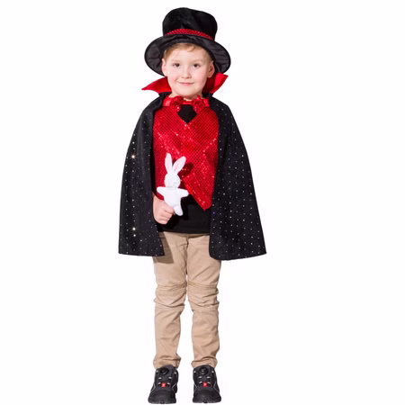 Zauberer Kostüm Magier Hokuspokus für Kinder Gr. 116-140 Umhang Zirkus Kleinkunst Fasching Karneval Mottoparty Zauberer Kostüm Magier Hokuspokus für Kinder Gr. 116-140 Umhang Zirkus Kleinkunst Fasching Karneval Mottoparty