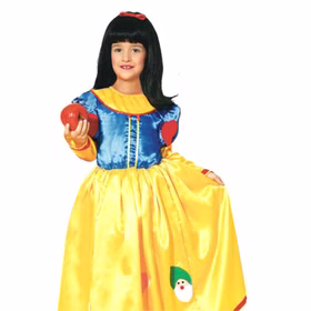 Schneewittchen Kostüm für Kinder Gr. 104 Kleid blau-gelb Märchen SALE Fasching Karneval Mottoparty