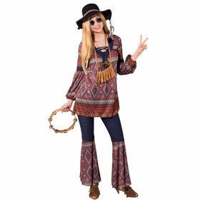 Hippie Kostüm Coachella für Damen von Vorne