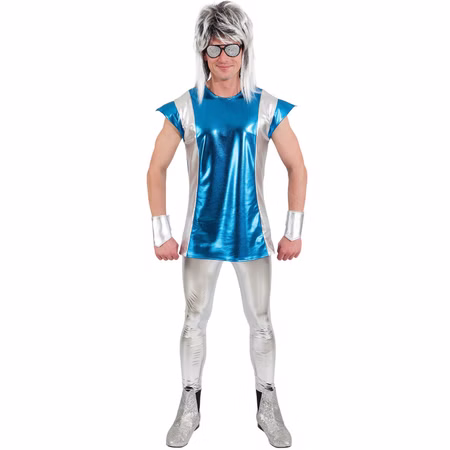 Space Kostüm Galaxy Man für Herren Gr. 48-58 blau-silber Fasching Karneval Mottoparty Paarkostüm Gruppenkostüm Space Kostüm Galaxy Man für Herren von Vorne