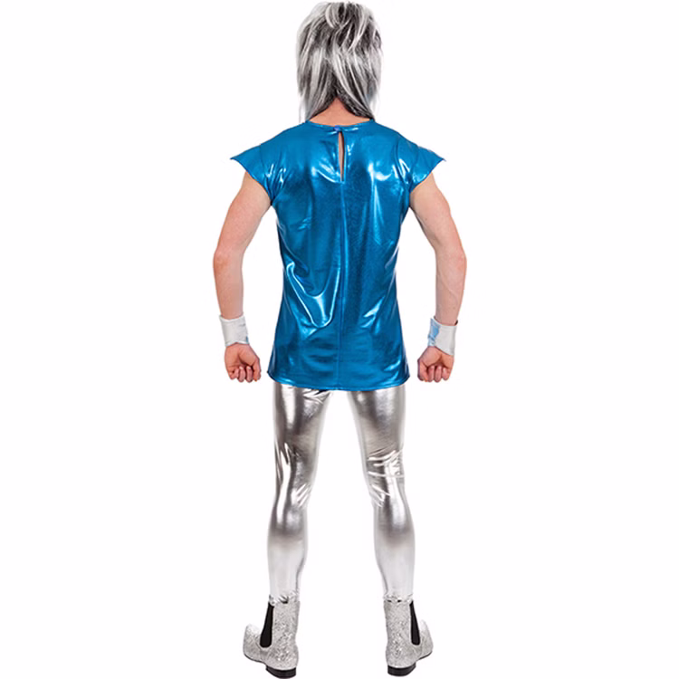 Space Kostüm Galaxy Man für Herren Gr. 48-58 blau-silber Fasching Karneval Mottoparty Paarkostüm Gruppenkostüm Space Kostüm Galaxy Man für Herren von Hinten