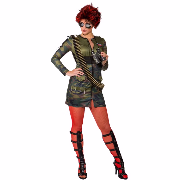 Army Kostüm Militär Lady Tarnfleck-Kleid für Damen Gr. 34-36 grün Camouflage SALE Fasching Karneval Mottoparty Army Kostüm Militär Lady Tarnfleck-Kleid für Damen Gr. 34-36 grün Camouflage SALE Fasching Karneval Mottoparty
