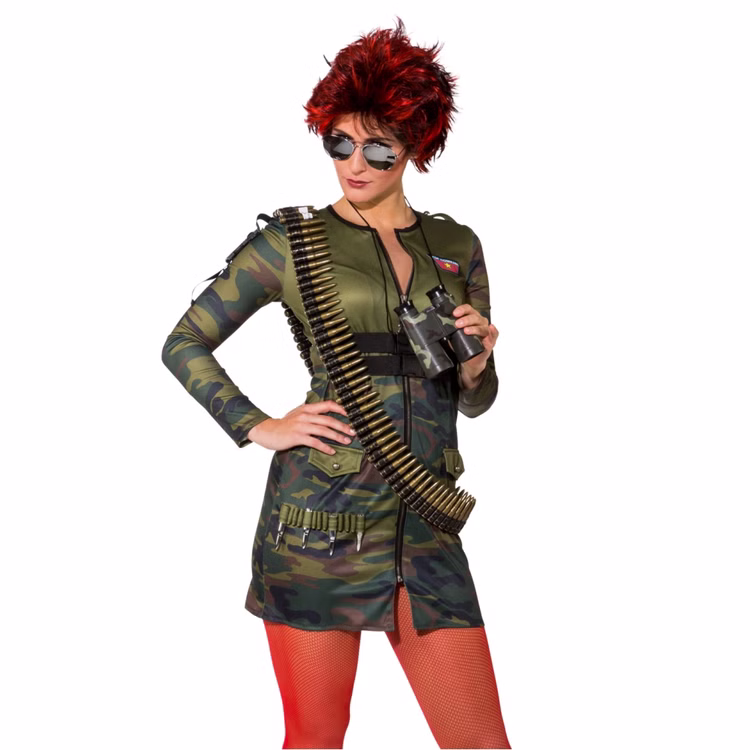 Army Kostüm Militär Lady Tarnfleck-Kleid für Damen Gr. 34-36 grün Camouflage SALE Fasching Karneval Mottoparty Army Kostüm Militär Lady Tarnfleck-Kleid für Damen Gr. 34-36 grün Camouflage SALE Fasching Karneval Mottoparty