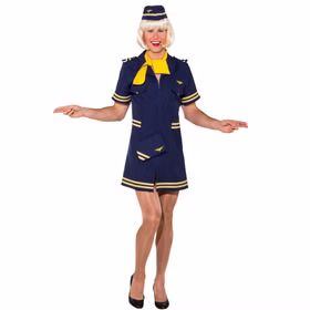 Männerballett Kostüm Stewardess von Vorne