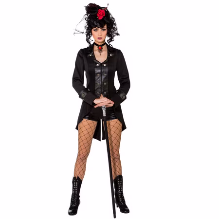 Gothic Kostüm Jacke Kurzmantel Vivian für Damen Gr. 34-44 schwarz Fasching Karneval Festival Mottoparty Gothic-Kleidung Gothic Kostüm Jacke Kurzmantel Vivian für Damen Gr. 34-44 schwarz Fasching Karneval Festival Mottoparty Gothic-Kleidung
