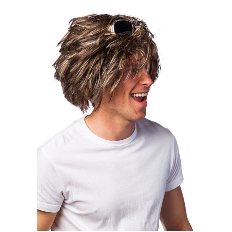 Sänger Perücke Micky Braun meliert von Vorne