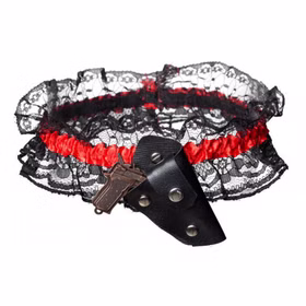 Strumpfband Saloon-Girl Mini-Pistole Spitzenstrumpfband Zubehör Cowgirl Kostüm für Damen Accessoire Fasching Karneval Mottoparty Strumpfband Saloon-Girl Mini-Pistole Spitzenstrumpfband Zubehör Cowgirl Kostüm für Damen Accessoire Fasching Karneval Mottoparty