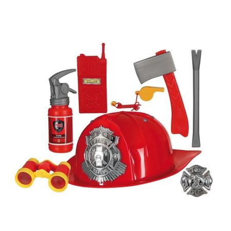 Feuerwehrmann Zubehör-Set 8-tlg. für Kinder