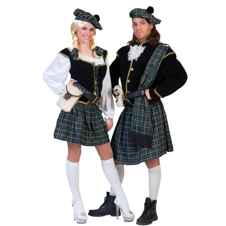 Highland Kostüm Schottin grün kariert für Damen Highland Kostüm Schottin grün kariert für Damen Gr. 36-46 andere Länder Fasching Karneval Mottoparty Paarkostüm