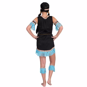 Indianerin Kostüm Waters Princess für Damen Gr. 36-46 Kleid blau Ureinwohner Amerika andere Länder Fasching Karneval Mottoparty