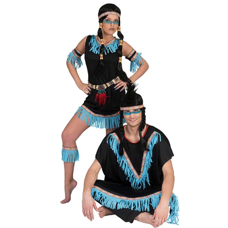 Indianerin Kostüm Waters Princess für Damen Indianerin Kostüm Waters Princess für Damen Gr. 36-46 Kleid blau Ureinwohner Amerika andere Länder Fasching Karneval Mottoparty