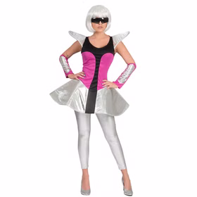 Space Travel Kostüm für Damen Gr. 36- 46 Kleid silber Weltraum Fasching Karneval Mottoparty Space Travel Kostüm für Damen Gr. 36- 46 Kleid silber Weltraum Fasching Karneval Mottoparty
