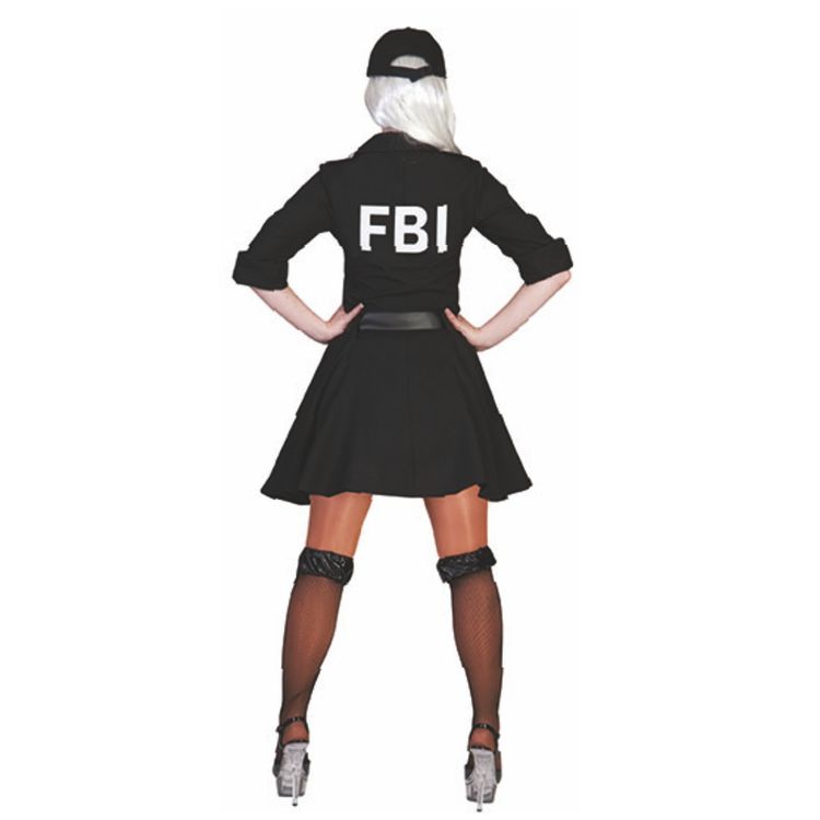 FBI Kostüm flotte FBI Agentin Polizistin für Damen FBI Kostüm flotte FBI Agentin Polizistin für Damen Gr. 32-46 Kleid schwarz Berufe Polizei Police Fasching Karneval Mottoparty Paarkostüm Gruppenkostüm