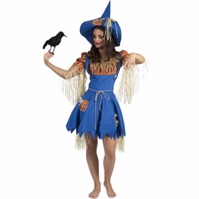 Vogelscheuche Kostüm Strohpuppe Olivia für Damen Gr. 36- 46 blau Kleid mit Hut Fasching Karneval Mottoparty Paarkostüm Vogelscheuche Kostüm Strohpuppe Olivia für Damen Gr. 36- 46 blau Kleid mit Hut Fasching Karneval Mottoparty Paarkostüm