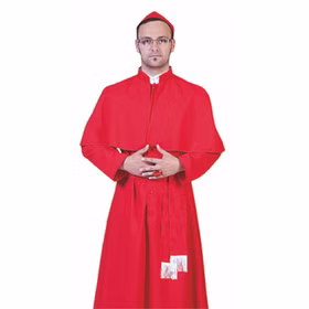 Priester Kostüm Kardinal Gilberto für Herren Gr. M/L rot Geistlicher Kirche Vatikan Fasching Karneval Mottoparty