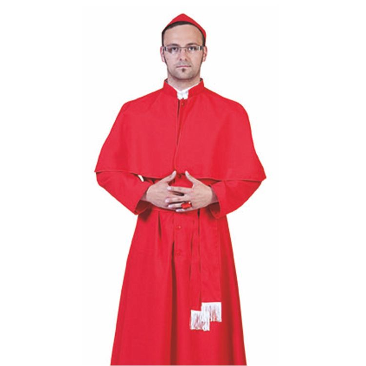 Priester Kostüm Kardinal Gilberto für Herren Priester Kostüm Kardinal Gilberto für Herren Gr. M/L rot Geistlicher Kirche Vatikan Fasching Karneval Mottoparty