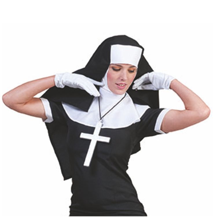 Nonnen Kostüm Schwester Maria für Damen Nonnen Kostüm Schwester Maria für Damen Gr. 32-46 Kleid Kirche Geistliche Klerus Fasching Karneval Mottoparty Paarkostüm Gruppenkostüm