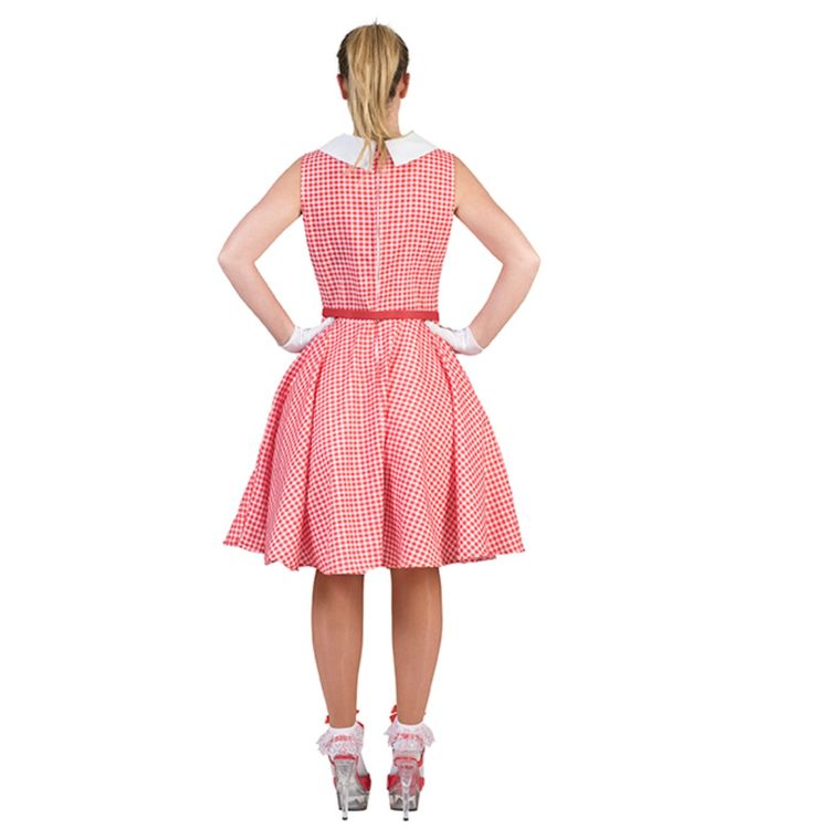 50er Jahre Kostüm Mrs. Bopper Rockabilly für Damen 50er Jahre Kostüm Mrs. Bopper Rockabilly für Damen Gr. 36-38 rot Kleid SALE Fasching Karneval Mottoparty