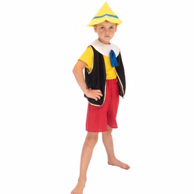 Pinocchio Kostüm Holzpuppe für Kinder von Vorne