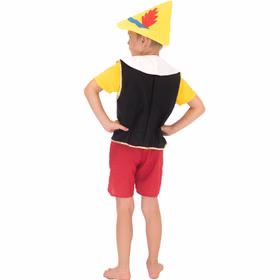 Pinocchio Kostüm Holzpuppe für Kinder von Hinten