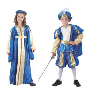 Mittelalter Kostüm Prinzessin Azula für Kinder 4-12 Jahre blau Krippenspiel Adlige SALE Fasching Karneval Mottoparty Kinderfasching