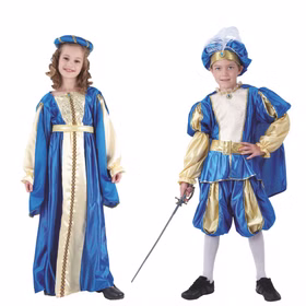 Partner-Look: Mittelalterkleid für Mädchen und das passende Outfit für Jungen.