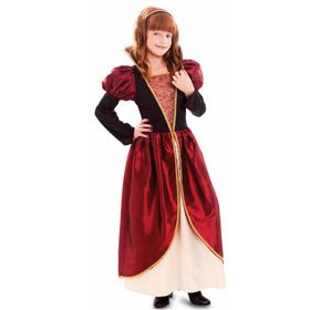 Mittelalter Kostüm Hofdame Olivia für Kinder 7-9 Jahre Kleid Fasching Karneval Mottoparty Mittelalterfest Mittelaltermode Kinderfasching