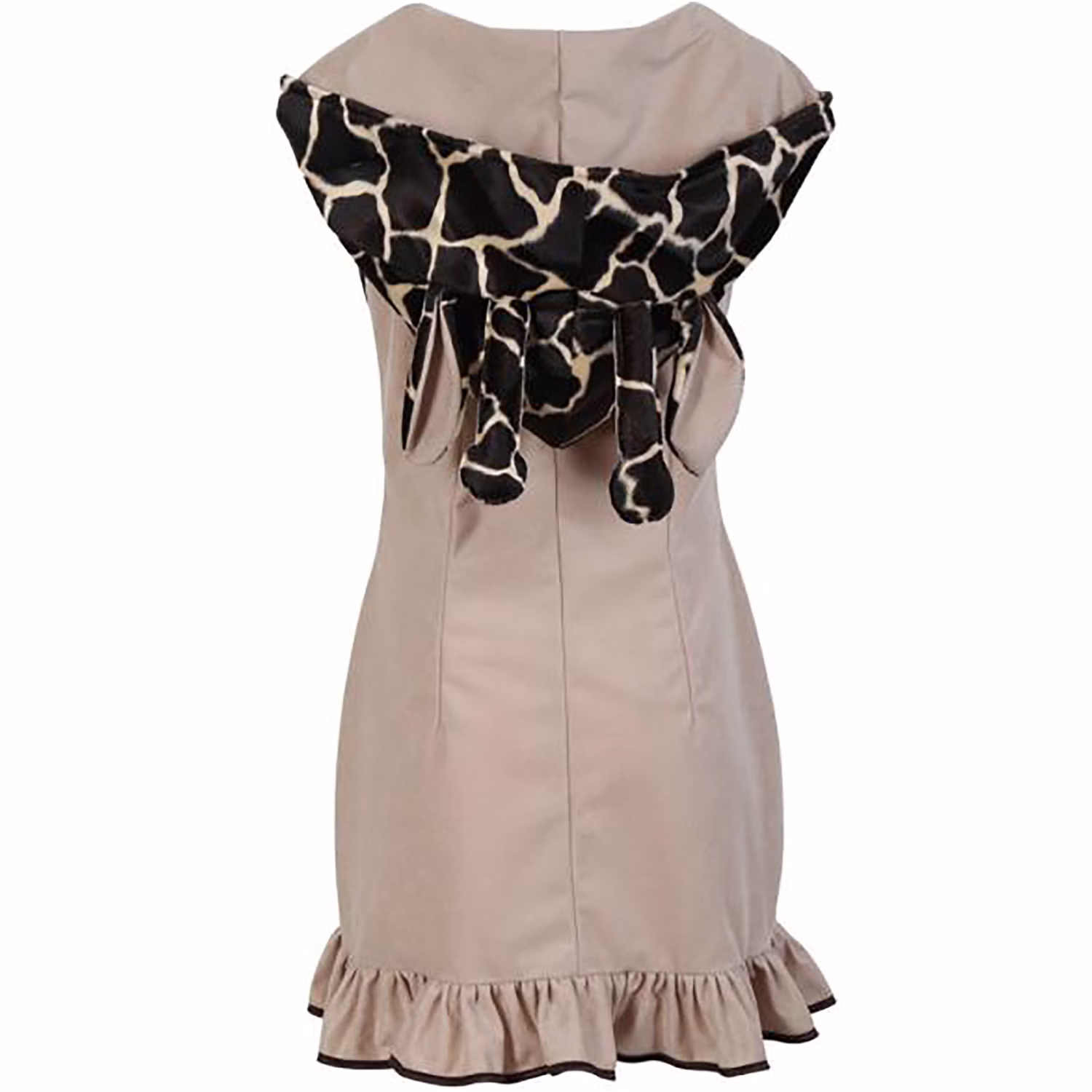 Giraffen Kostüm für Damen Gr. 34-44 Kleid braun gefleckt Tier Tierkostüm Afrika Fasching Karneval Mottoparty