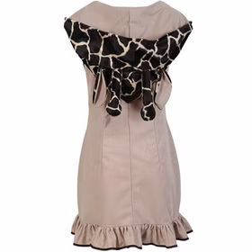 Giraffen Kostüm für Damen Gr. 34-44 Kleid braun gefleckt Tier Tierkostüm Afrika Fasching Karneval Mottoparty
