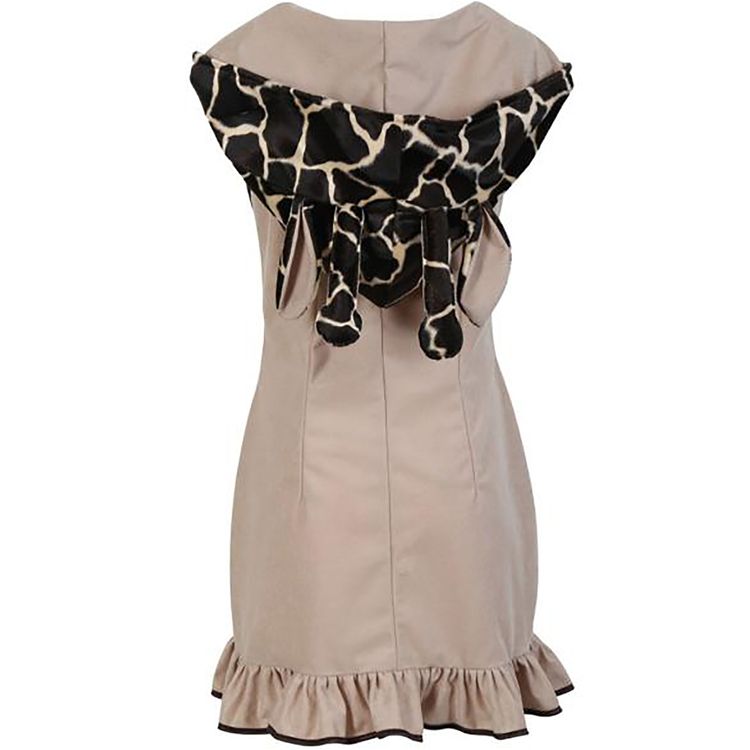 Giraffen Kostüm für Damen Giraffen Kostüm für Damen Gr. 34-44 Kleid braun gefleckt Tier Tierkostüm Afrika Fasching Karneval Mottoparty