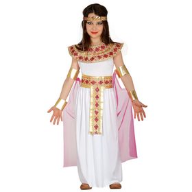 Cleopatra Kostüm Rubinrot für Kinder 5-12 Jahre Kleid Antike Fasching Karneval Mottoparty 