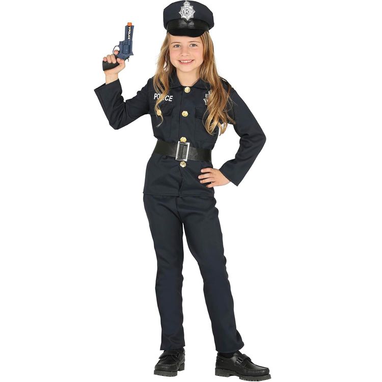 Polizei Kostüm Polizist Maddox für Kinder Polizei Kostüm Polizist Maddox für Kinder 4-12 Jahre Uniform schwarz Fasching Karneval Mottoparty Police Officer Kinderfasching Kindergeburtstag