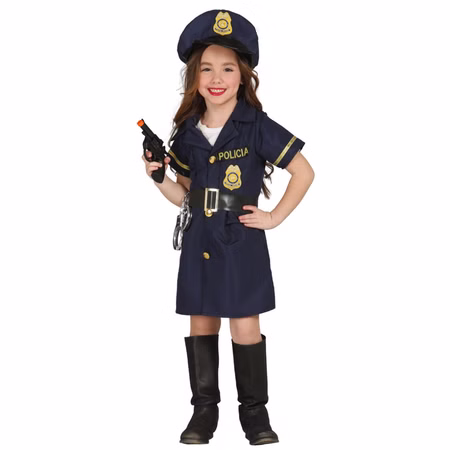 Polizei Kostüm Polizistin Josy für Kinder 3-9 Jahre Kleid blau Uniform Fasching Karneval Mottoparty Kindergeburtstag Polizei Kostüm Polizistin Josy für Kinder 3-9 Jahre Kleid blau Uniform Fasching Karneval Mottoparty Kindergeburtstag