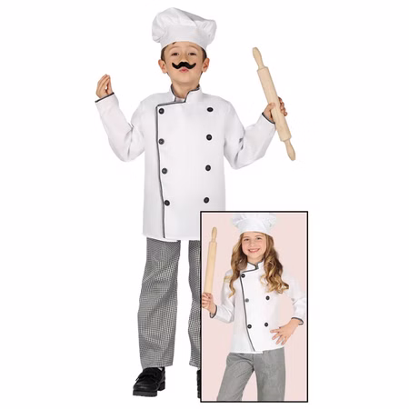 Koch Kostüm Little Chef Cook für Kinder 5-12 Jahre weiß mit Kochmütze Mädchen Jungen Bäcker Fasching Karneval Mottoparty Unisex-Kostüm Kinderfasching Koch Kostüm Little Chef Cook für Kinder 5-12 Jahre weiß mit Kochmütze Mädchen Jungen Bäcker Fasching Karneval Mottoparty Unisex-Kostüm Kinderfasching