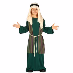 Krippenspiel Kostüm Josef für Kinder 5-12 Jahre grün Advent Orient Weihnachten Fasching Karneval Mottoparty