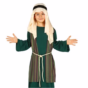 Krippenspiel Kostüm Josef für Kinder 5-12 Jahre grün Advent Orient Weihnachten Fasching Karneval Mottoparty