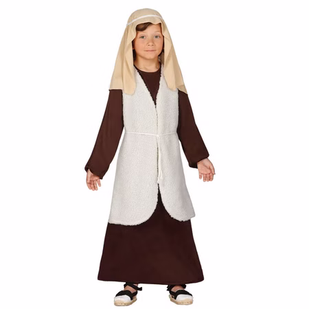 Krippenspiel Kostüm Hirte für Kinder 5-12 Jahre braun Schäfer Weihnachten Fasching Karneval Mottoparty Krippenspiel Kostüm Hirte für Kinder 5-12 Jahre braun Schäfer Weihnachten Fasching Karneval Mottoparty