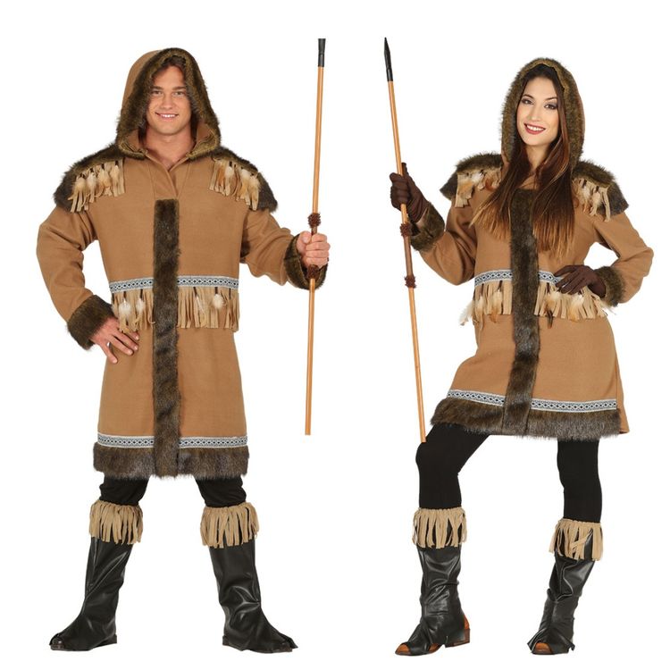 Eskimo Kostüm Inuit Eddy für Herren Eskimo Kostüm Inuit Eddy für Herren Gr. M braun Jäger Alaska SALE Fasching Karneval Mottoparty Paarkostüm